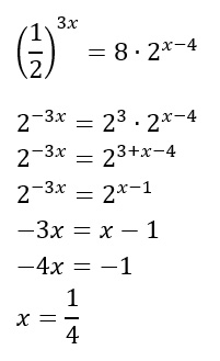 Esercizi equazioni esponenziali facili