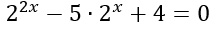 Esercizio equazioni esponenziali biquadratiche