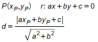 distanza-punto-retta-formula