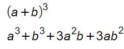 Cubo di un binomio formula