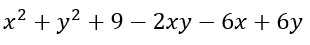 Quadrato di trinomio esempio