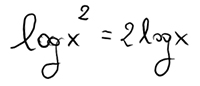 Logaritmo al quadrato di x
