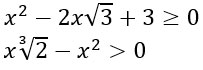 Disequazione coefficienti irrazionali A