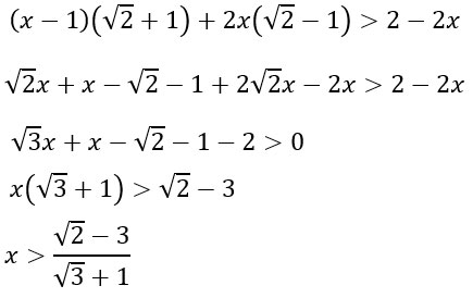 Esercizi disequazioni a coefficienti irrazionali