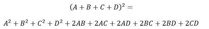 Quadrato di quadrinomio