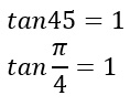 Tangente di 45