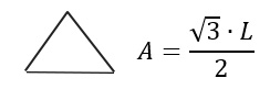 Area triangolo equilatero formula