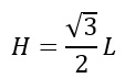 Altezza triangolo equilatero formula