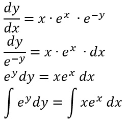 Equazioni differenziali a variabili separabili teoria