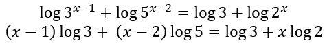 Logaritmi con esponenziali basi diverse