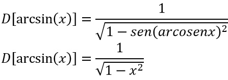 Derivata dell'arcoseno