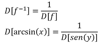 Derivata arcsin x