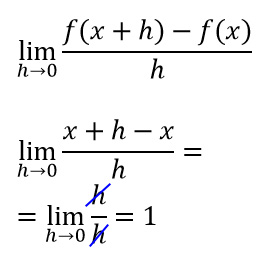 Quanto vale la derivata di x