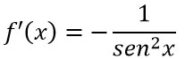 Derivata funzione elementare cotangente