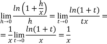 Calcolo derivata logaritmo