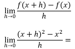 Dimostrazione derivata di x^2